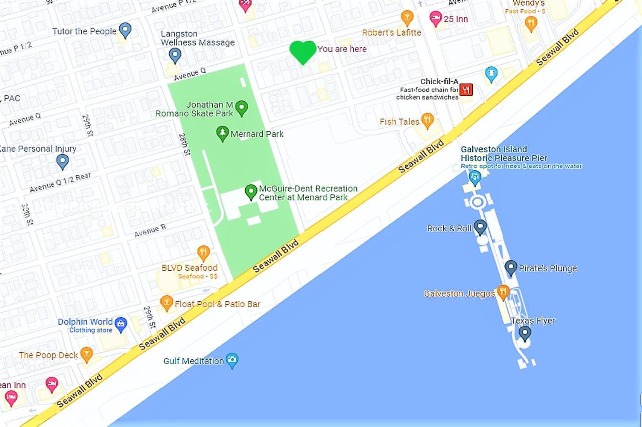 Casaazul-2605A-Couples Retreat By Beach & Pleasure Pier 1 Block Away- 2Bed 2Bath- 7 Minutes To Cruise Terminal Galveston Eksteriør bilde